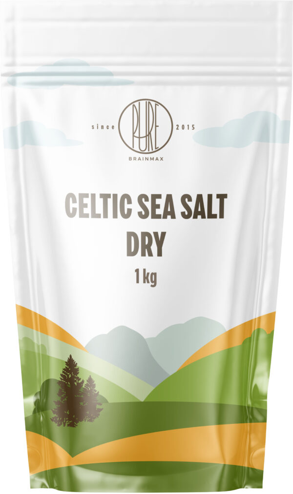 BrainMax Pure Celtic Sea Salt, Dry, Keltská mořská sůl, suchá, 1000 g